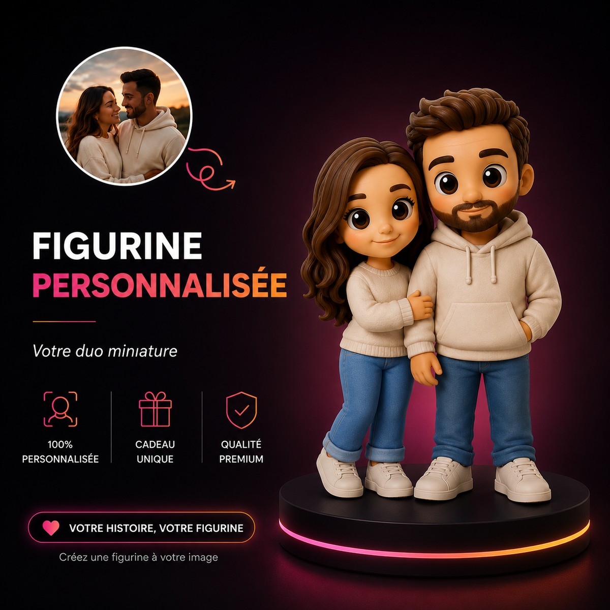 Figurine Couple - Vous Deux en Mini