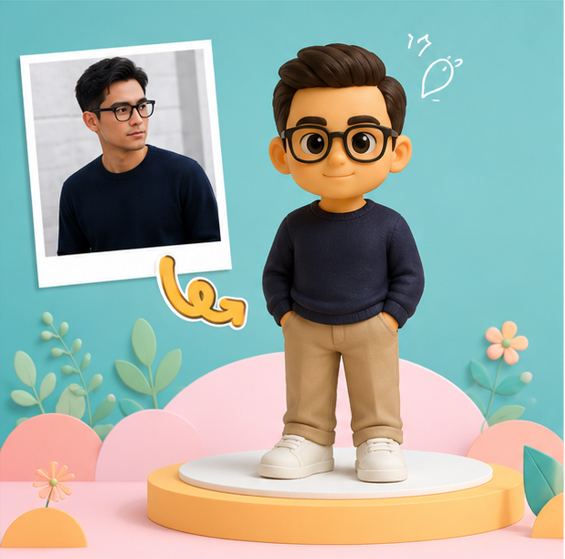 Figurine Premium Couleur - Ta Photo en Mini Toi
