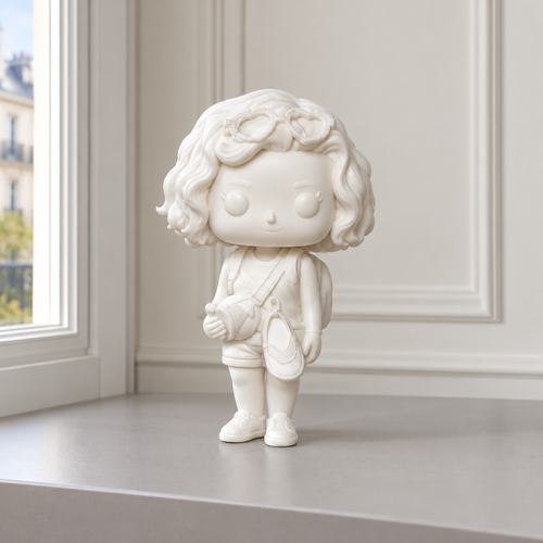 Figurine monochrome blanche sans socle fournie par le propriétaire MyPopMee