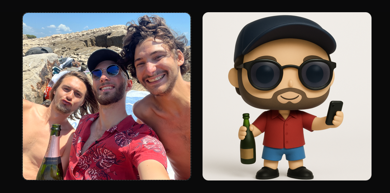 Transformation photo vers mini-figurine Popmee