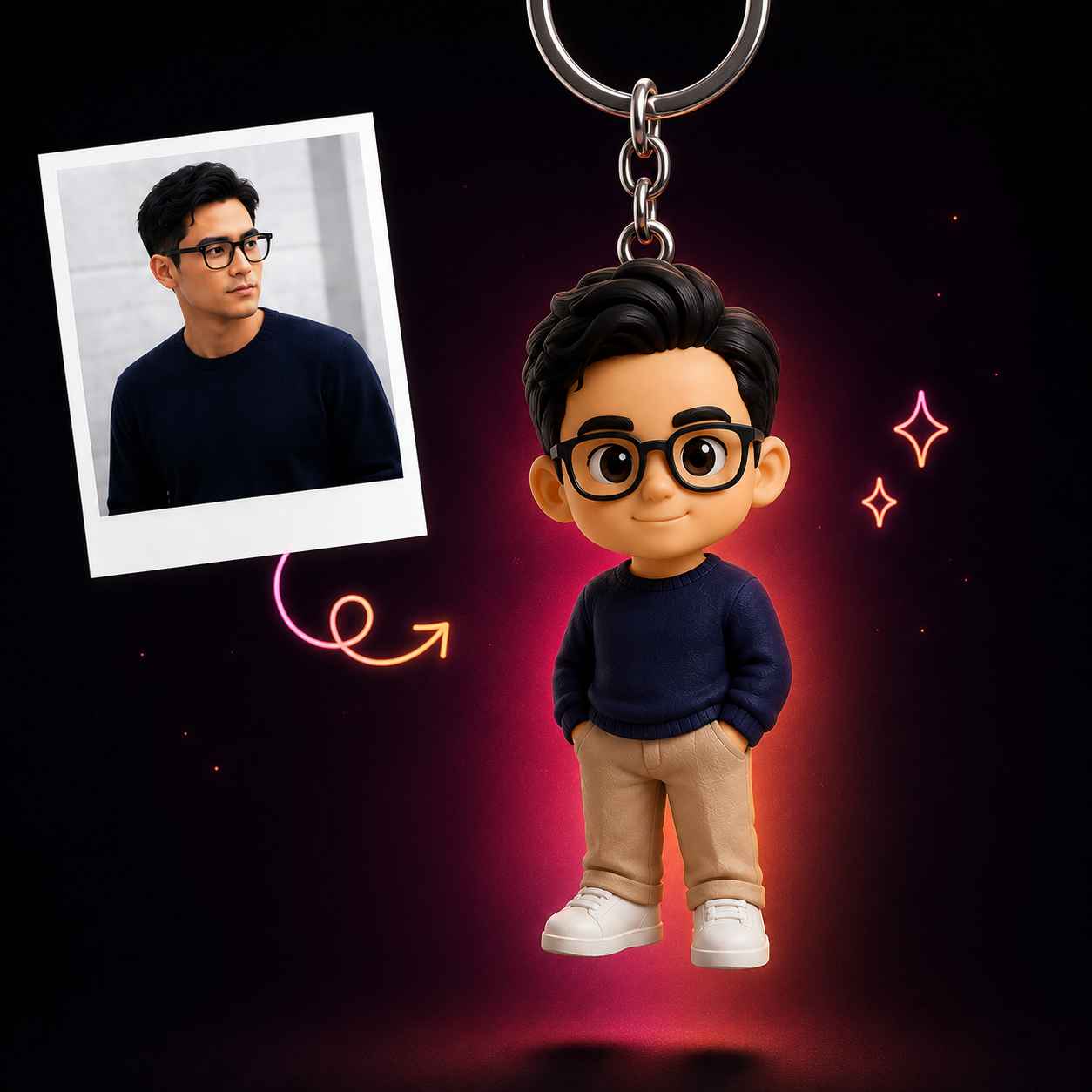 Mini Figurine Porte-Clés